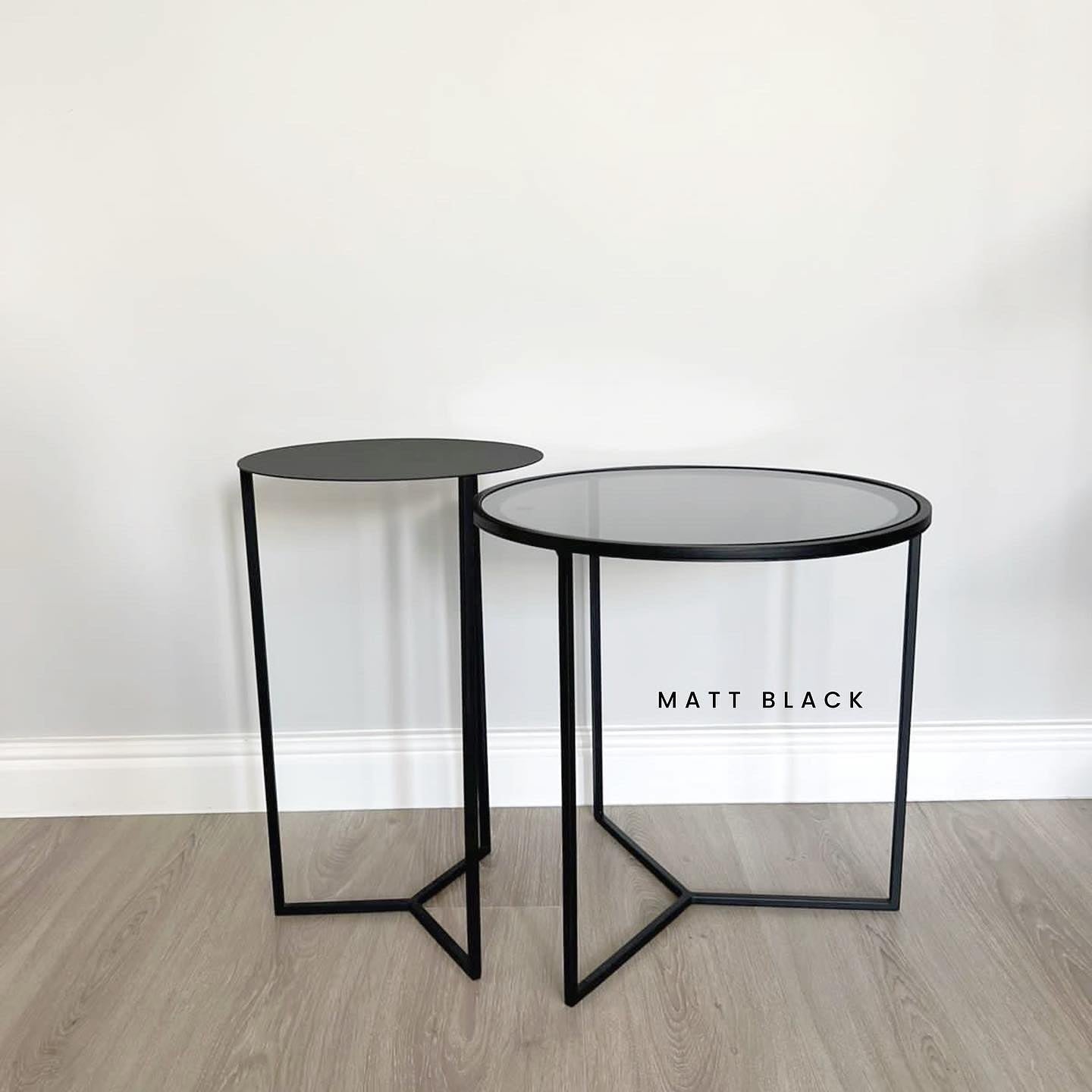 Emma Tinted Glass & Steel Set