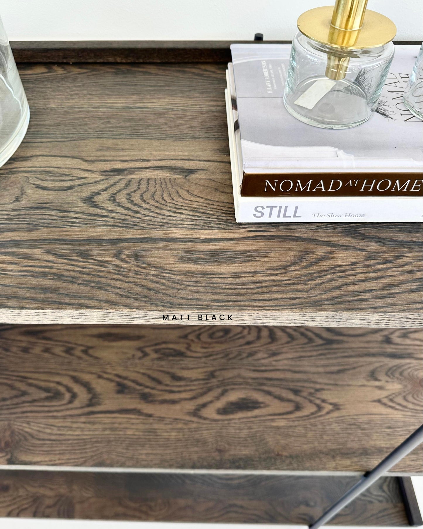 BAINE - Oak & Steel Bookshelf