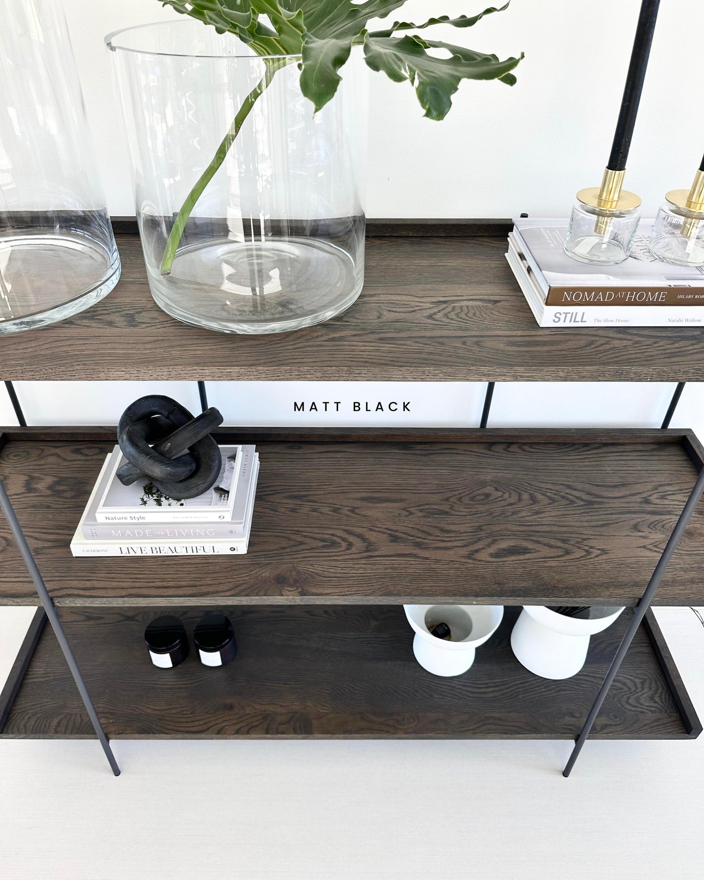 BAINE - Oak & Steel Bookshelf