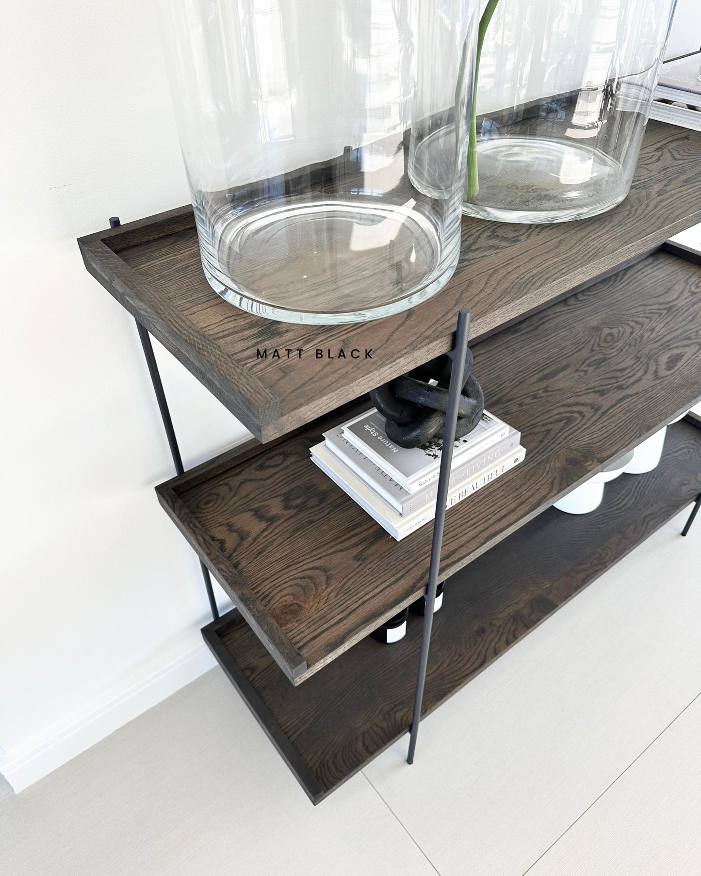 BAINE - Oak & Steel Bookshelf