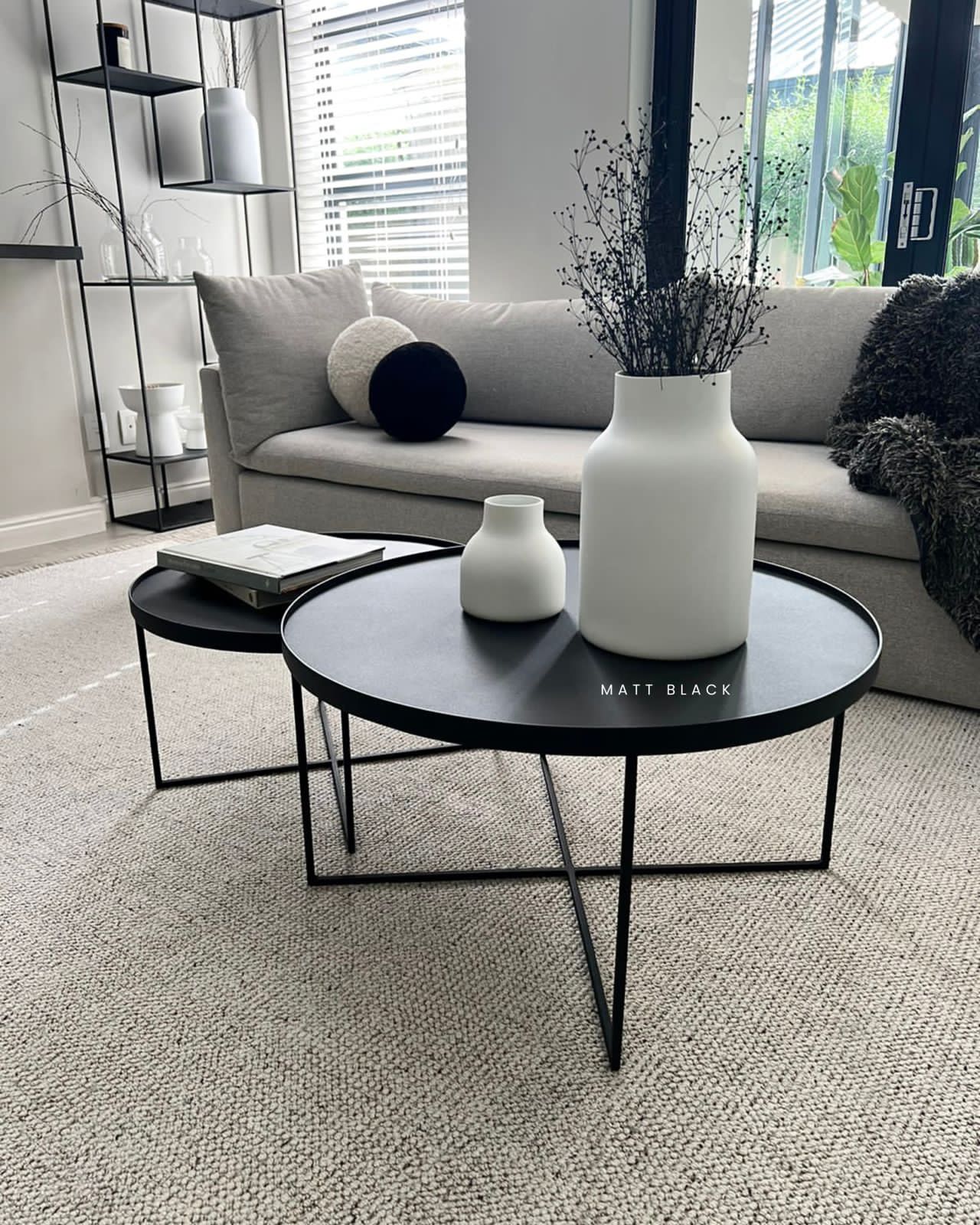 ISABELLA - Round Nesting Coffee Table Set