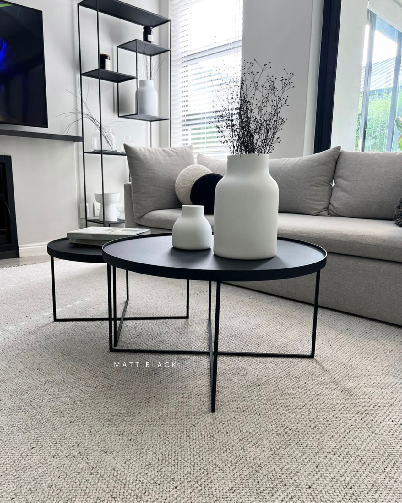 ISABELLA - Round Nesting Coffee Table Set