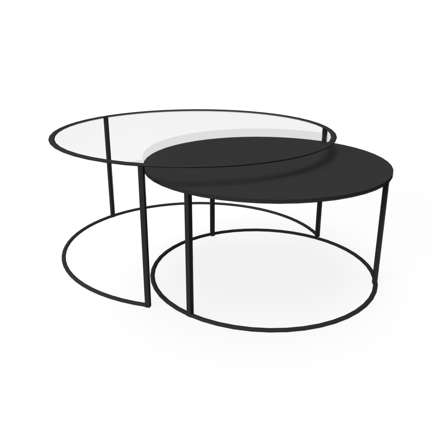 EDEN MARIA Tinted Glass & Steel Set