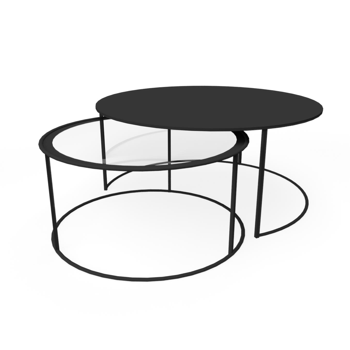 EDEN MARIA Steel & Tinted Glass Set