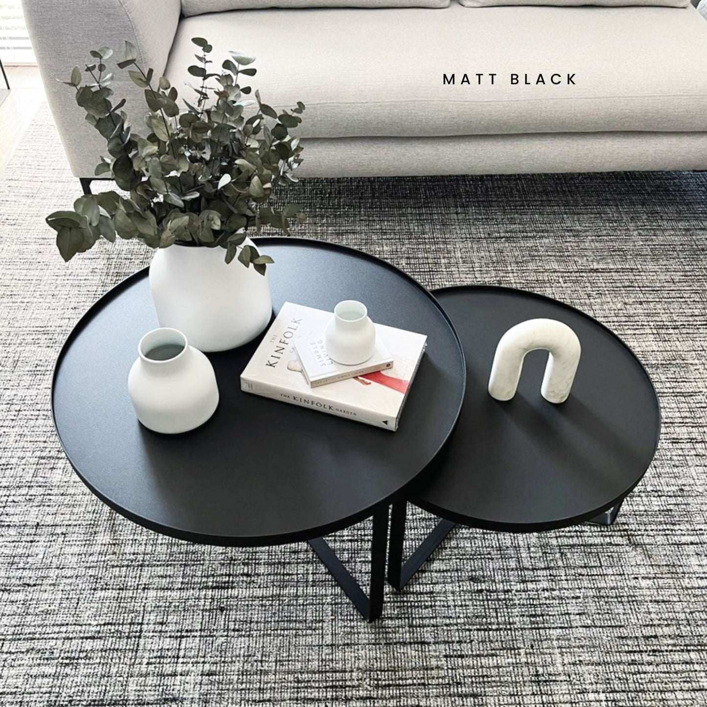 ISABELLA BOLD - Round Nesting Coffee Table Set