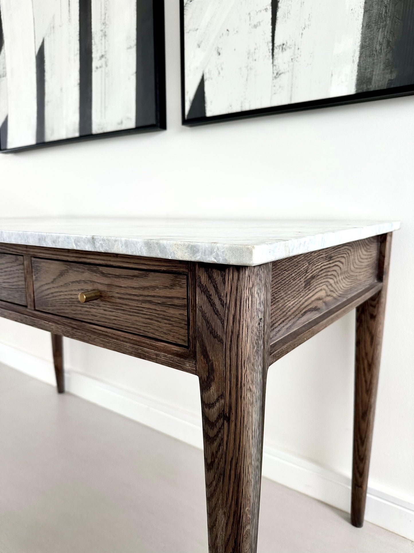 Jean Desk - Solid Oak & Marble Top