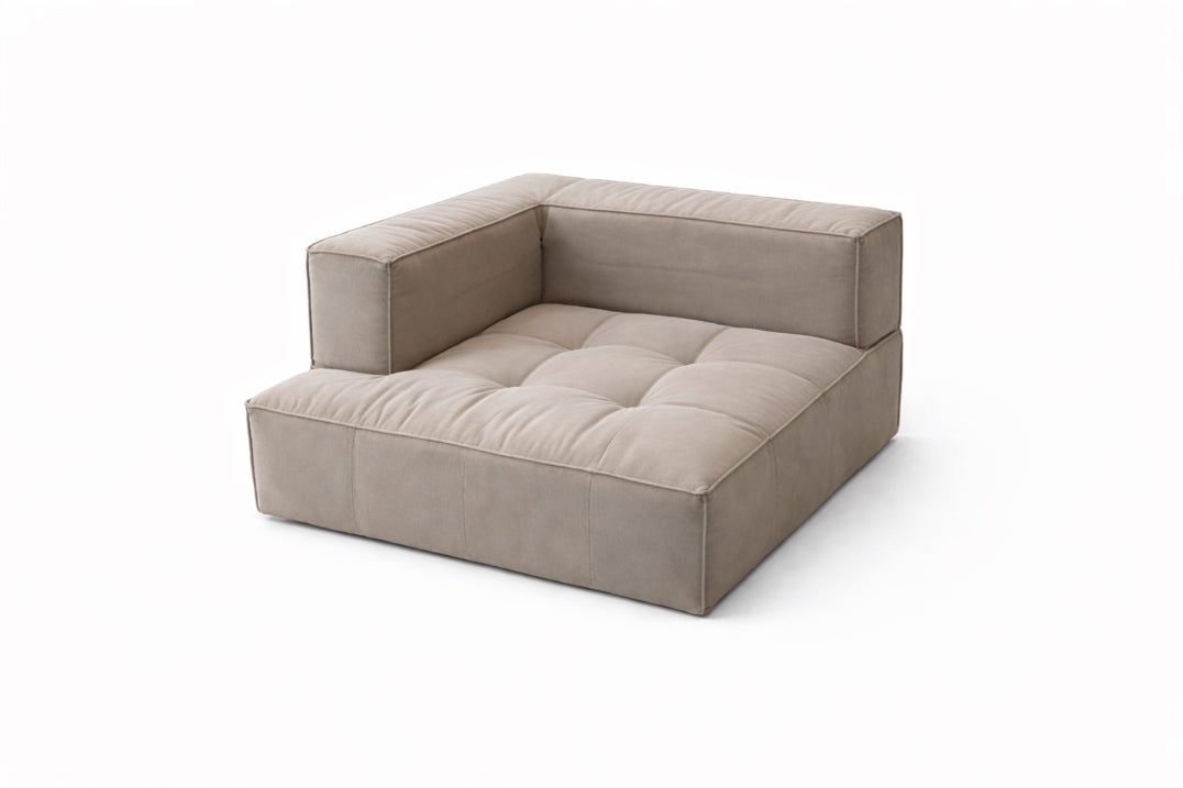 Matt Black Block Sofa