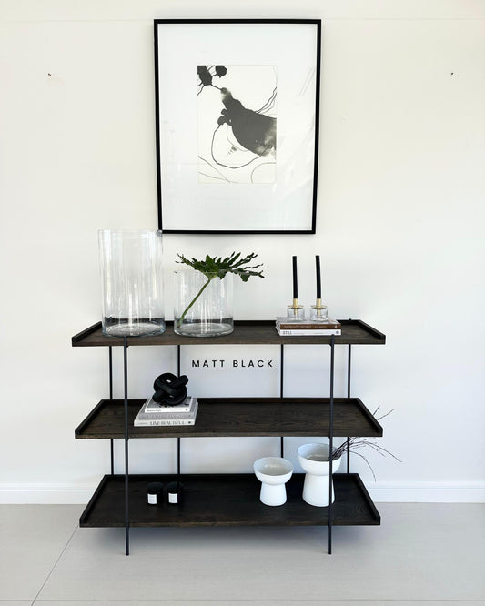 BAINE - Oak & Steel Bookshelf