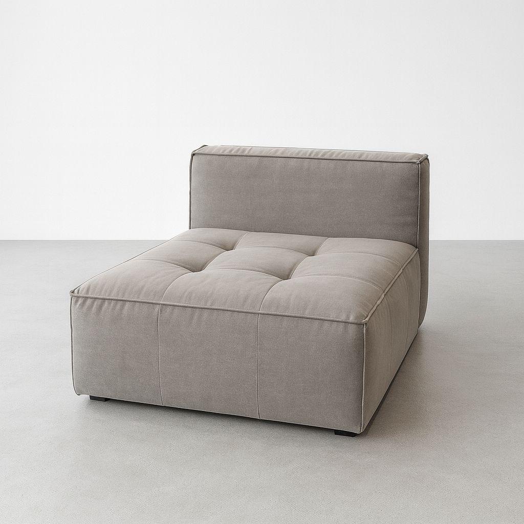 Matt Black Block Sofa