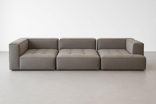 Matt Black Block Sofa