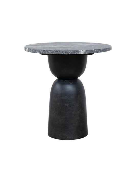 Lisbon Marble Side Table - Carbon
