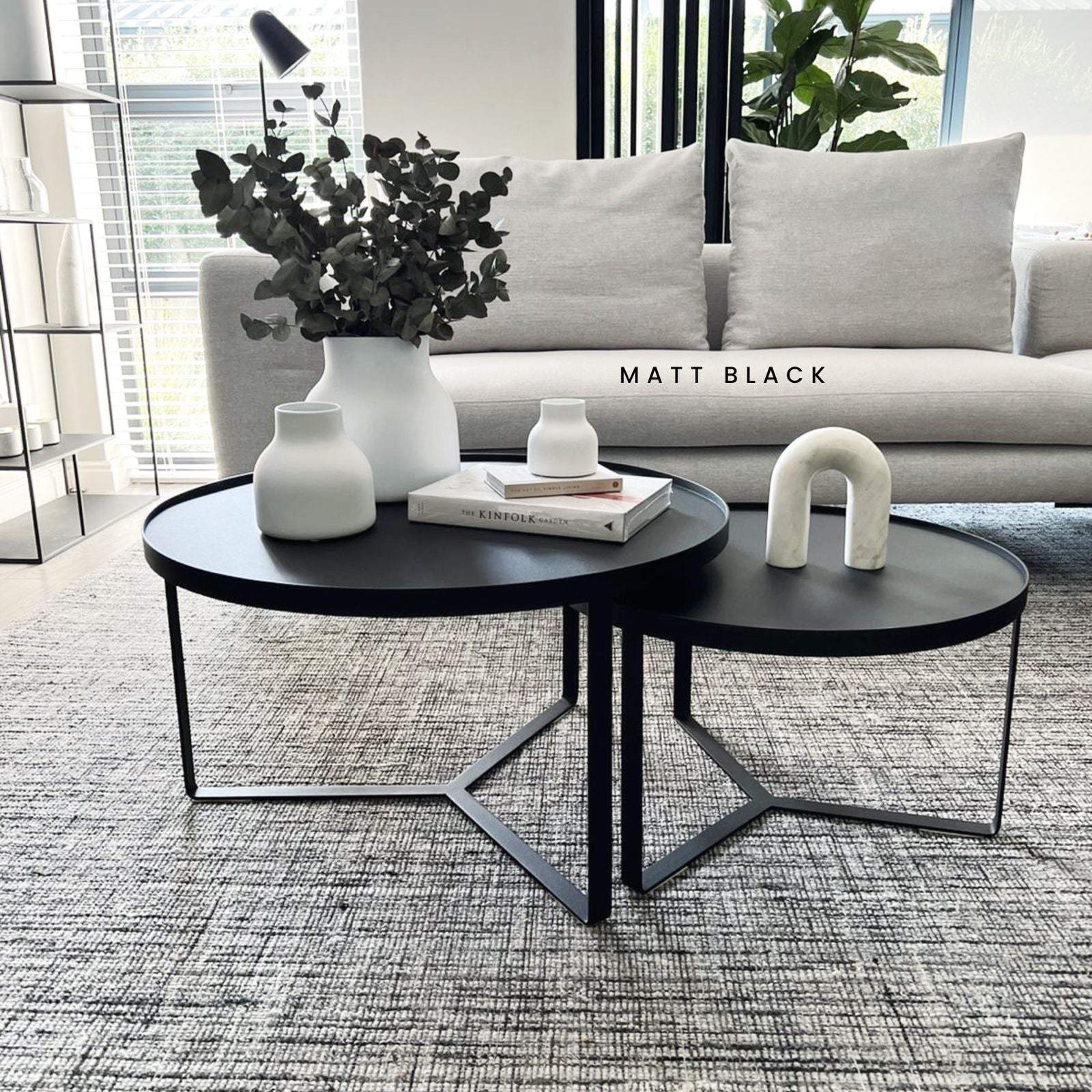Isabella Bold Round Nesting Coffee Table Set – MattBlackDecor